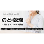 のどの乾燥に関するアンケート調査－のどの乾燥や不快感が気になる人は約7割・最も支持される対策は「のど飴」